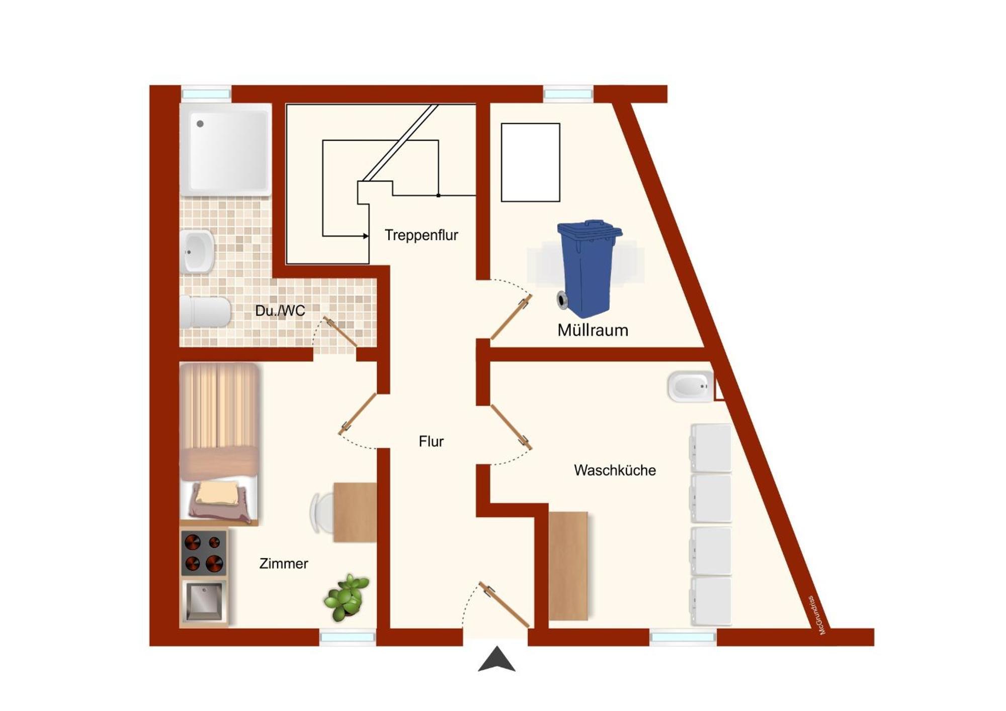 Kleine Wohnung Fuer Singles ダウン エクステリア 写真